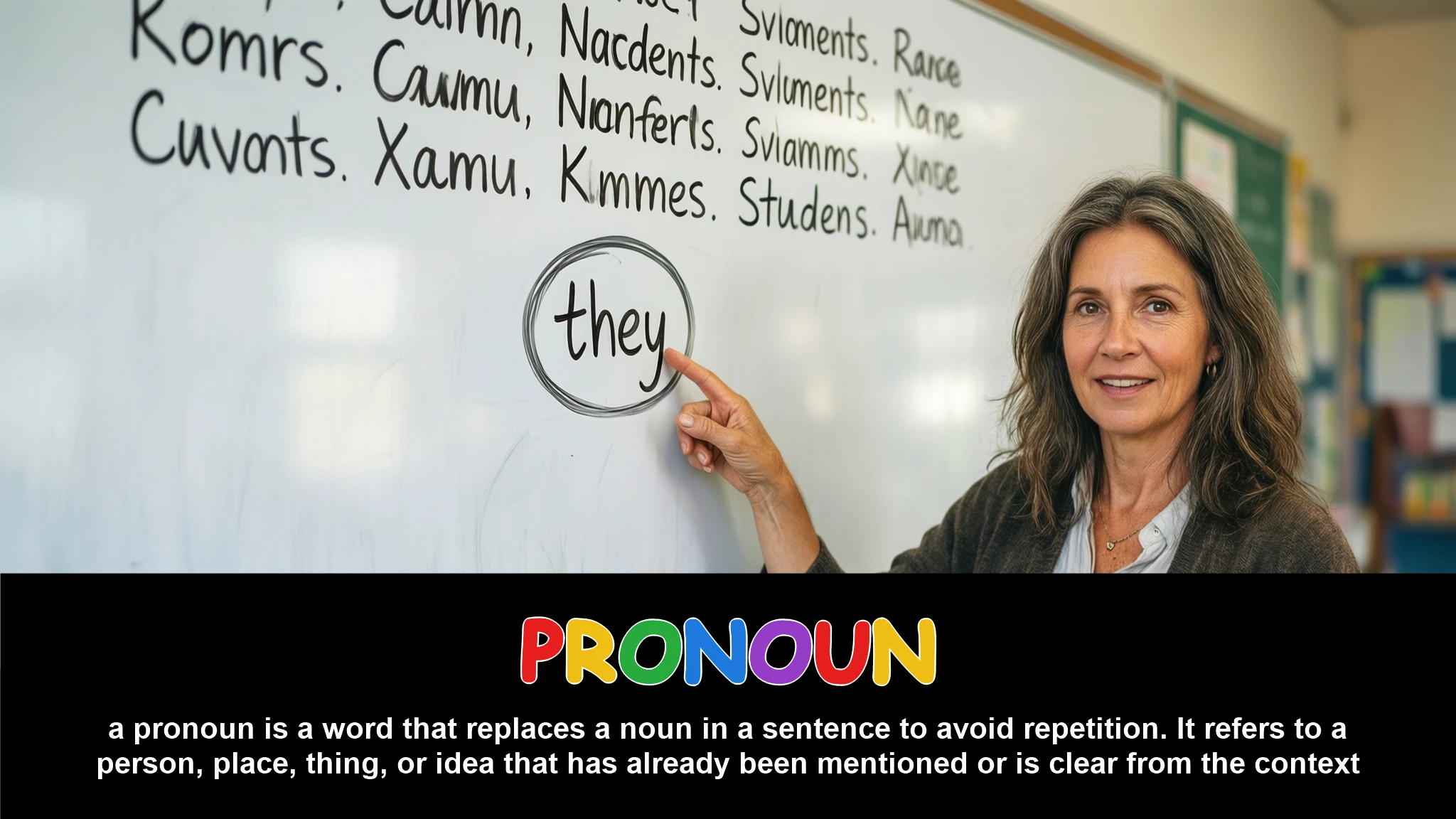 English Illustration for pronoun